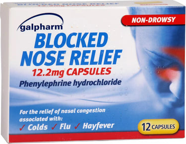 Galpharm Blocked Nose Relief 12.2mg Capsules – 5 Packs | 60 Capsules
